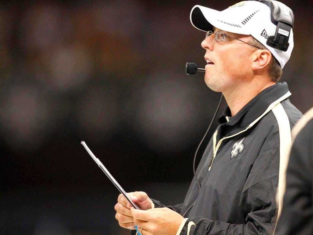 Pete Carmichael, coordinador ofensivo de los Saints. Pete Carmichael, coordinador ofensivo de los Saints.