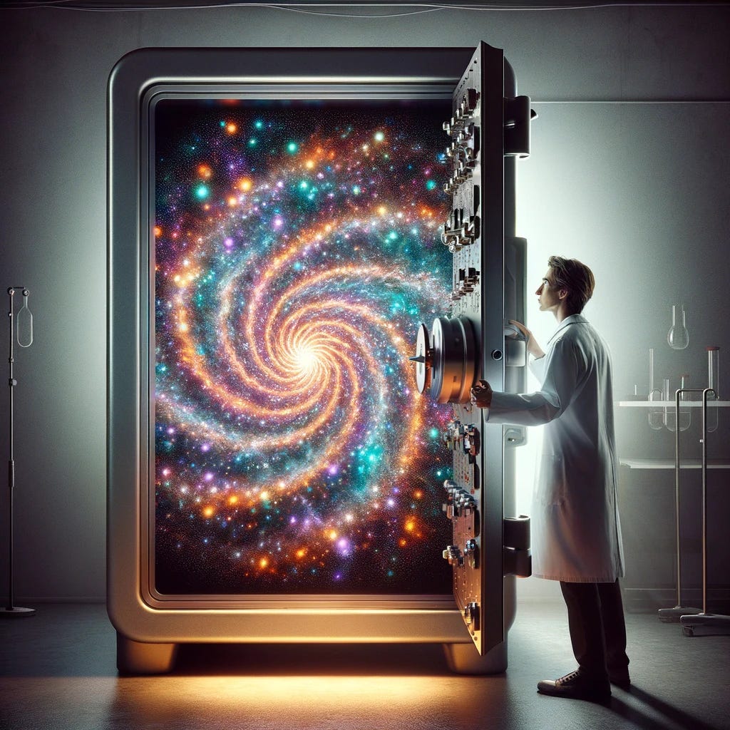 A person standing in front of a large safe
Description automatically generated A person standing in front of a large safe
Description automatically generated
