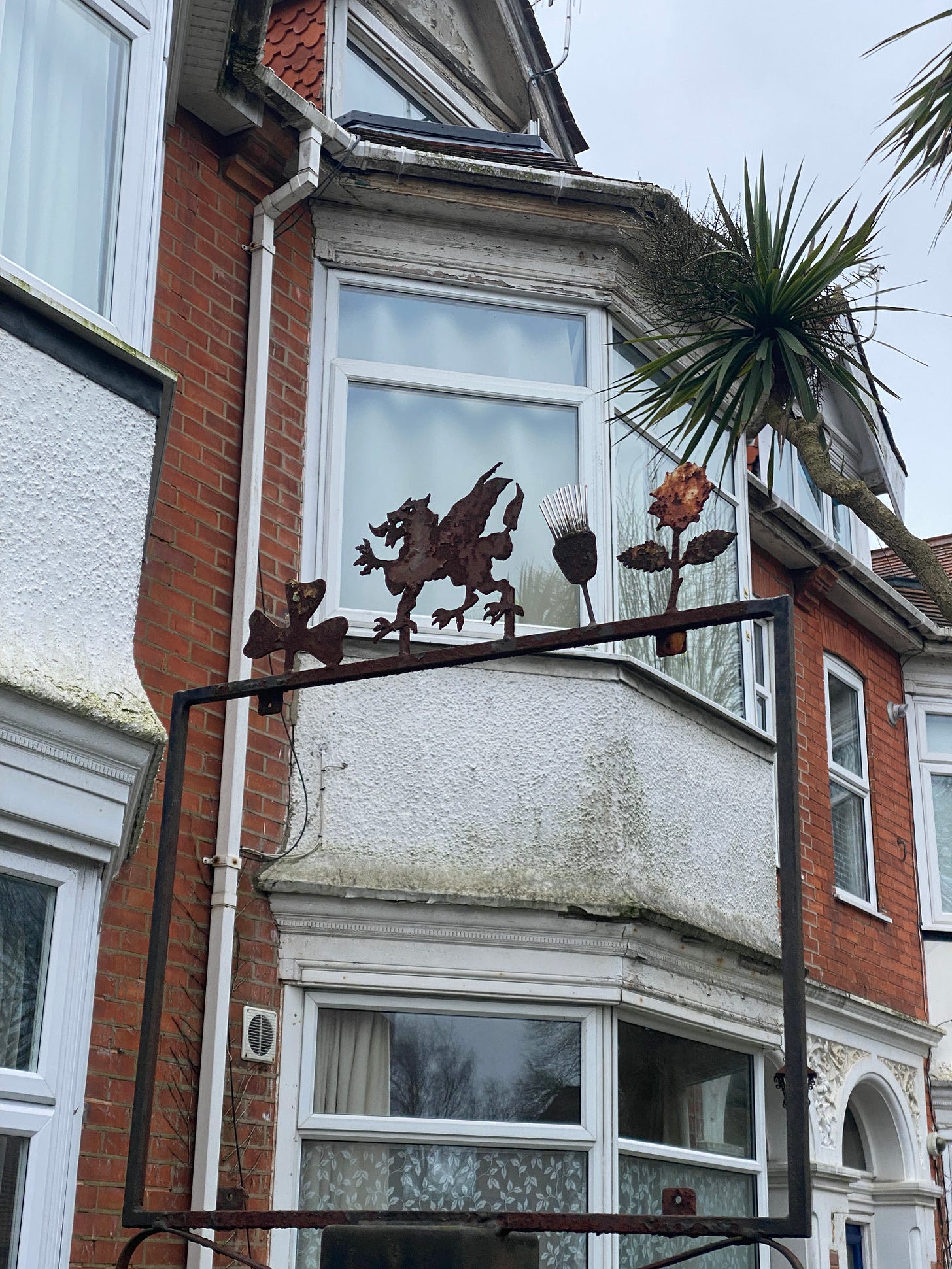 empty B&B sign with UK nations emblems