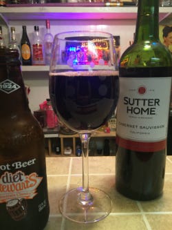 Poster of Graveyard Disturbance; screenshot of Parks and Rec; Red Wine + Root Beer
