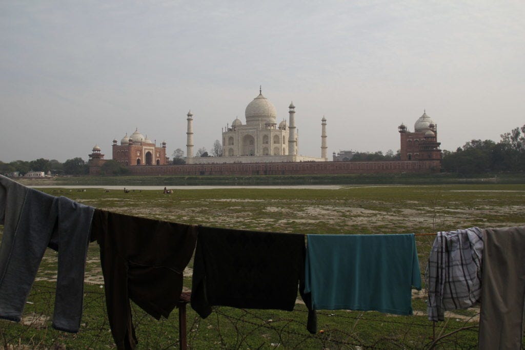 Taj Mahal, alternativer Blick, alternative view, backview