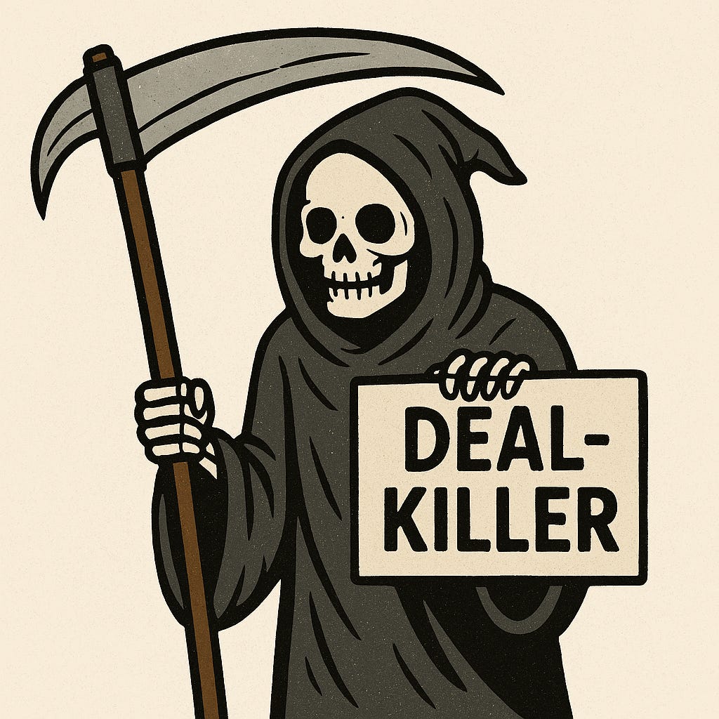 draw me an image of a "deal-killer"