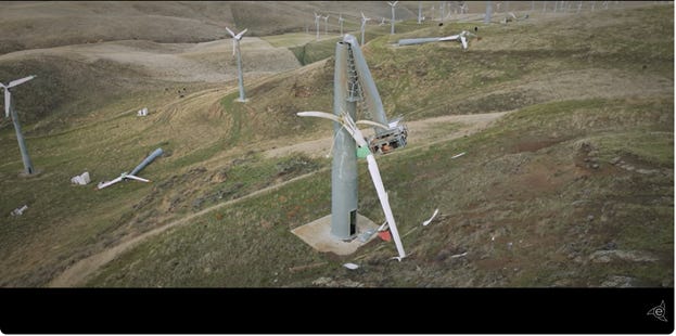 Wind turbines in a field AI-generated content may be incorrect.