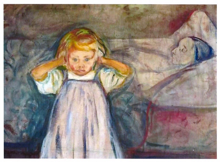 Inteiro postal chinês (2009) mint ilustrado com Death and the Child (1899). Edvard Munch.