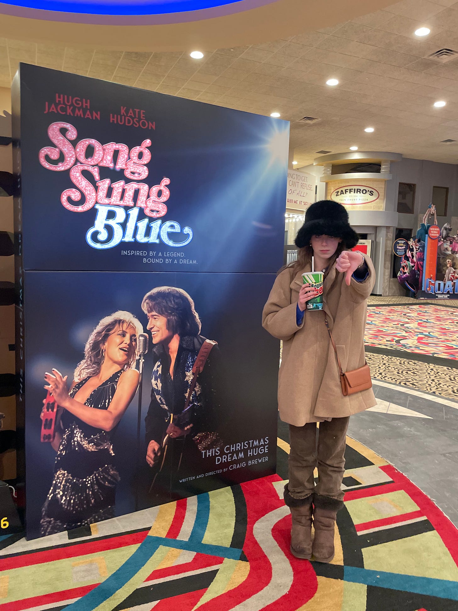 gaby, alien essence, Hugh Jackman, Kate Hudson, Timothee Chalamet, Song Sung Blue, Marty Supreme