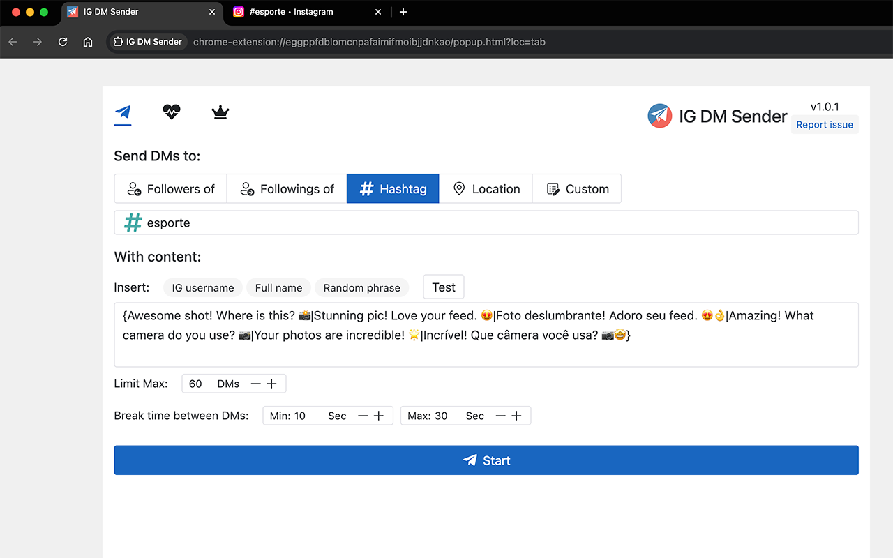 Elemento multimedia 1 (captura de pantalla) de IG DM Sender