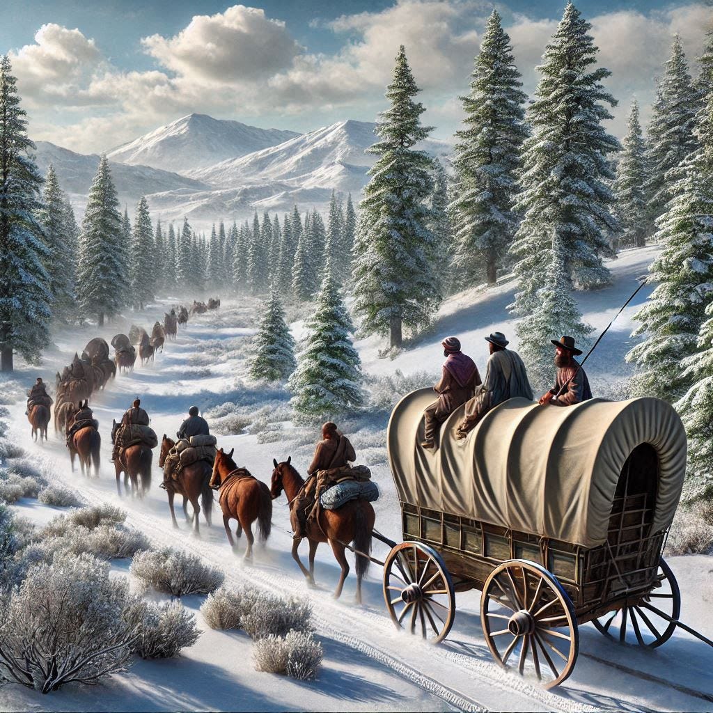 the donner party photorealistic