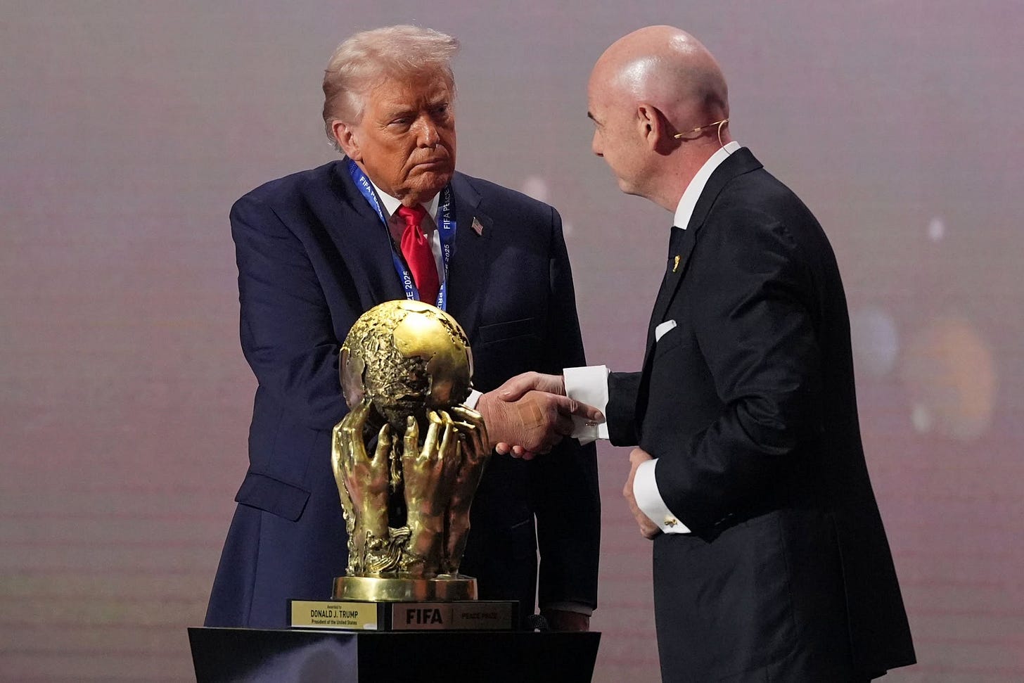FIFA gives President Donald Trump. FIFA gives President Donald Trump.