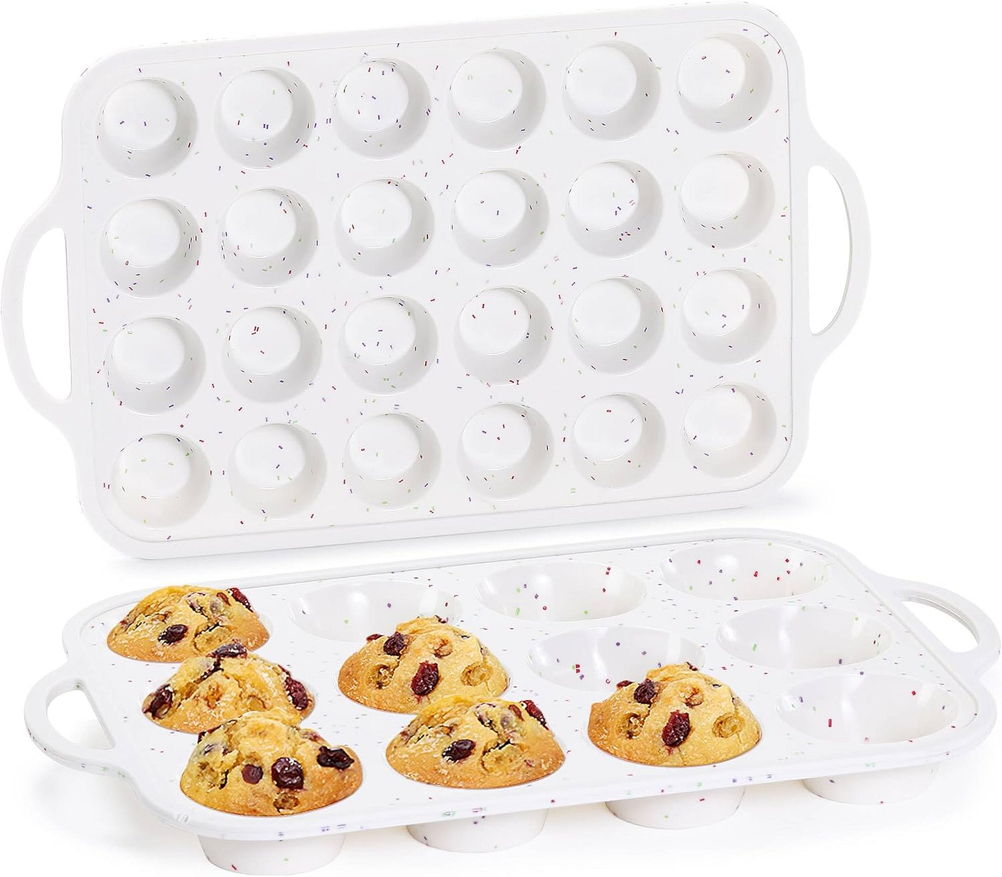 CAKETIME Silicone Muffin Pans for Baking in white CAKETIME Silicone Muffin Pans for Baking in white