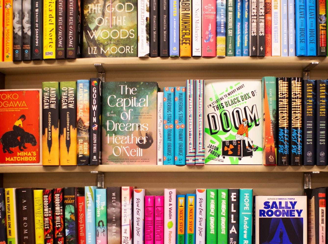 Books on a bookstore shelf in Bookmark, Halifax, Nova Scotia. Photo credit: Nancy Forde Books on a bookstore shelf in Bookmark, Halifax, Nova Scotia. Photo credit: Nancy Forde