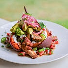 Southwestern Stuffed Sweet Potato with Grilled Chicken
