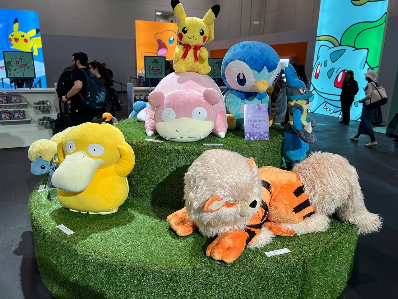 One of the highlights of Leon's shopping trip: Gigantic Pokémon plush toys!