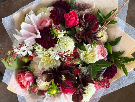 British flowers in jewel tones