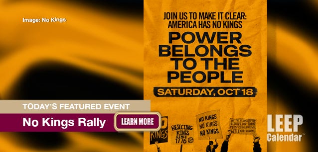 No Kings Rally, Saturday, October 18, 2025.