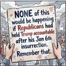 It's a simple point but 100% true: Trump couldn't get away with cruel,  pathetic, disgraceful, criminal, corrupt, fascist stuff he does and says  without the bootlicking enablers in his party. #ResistTrump