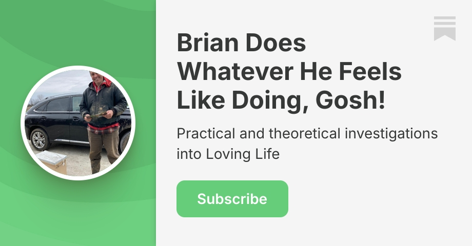 Brian Does Whatever He Feels Like Doing, Gosh! | Substack