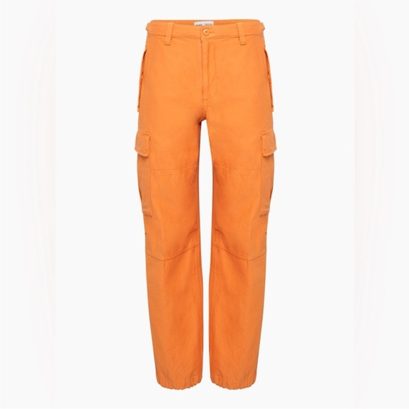 Aritzia TNA New Supply Cargo Pants Sunstone Orange Size 0 NWT - Picture 1 of 14