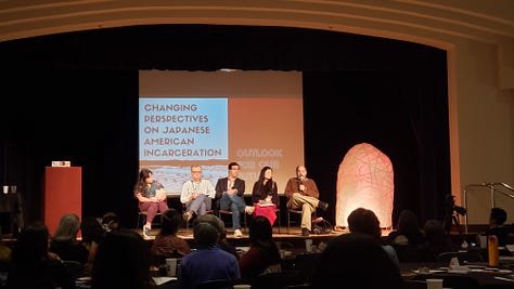 1. Changing Perspectives on Japanese American Incarceration - Oakland, 6/22/2025 2. With Sadako Kashiwagi, incarcerated in Tule Lake Segregation Center as a child 3. Hybrid meeting of Tessaku Community Advisory Board, with former Tule Lake incarcerees Satsuki Ina and Hiroshi Shimizu, and UC Berkeley professor Andrew Way Leong