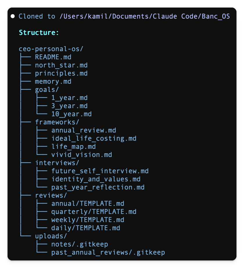 A Personal Operating System for Founders, Built in 10 Minutes with ...