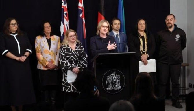 Jacinta Allan and team