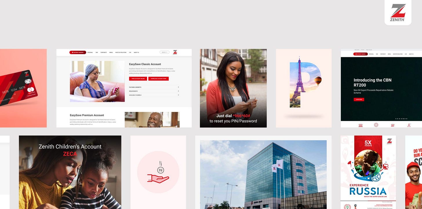 Zenith Bank Website Design