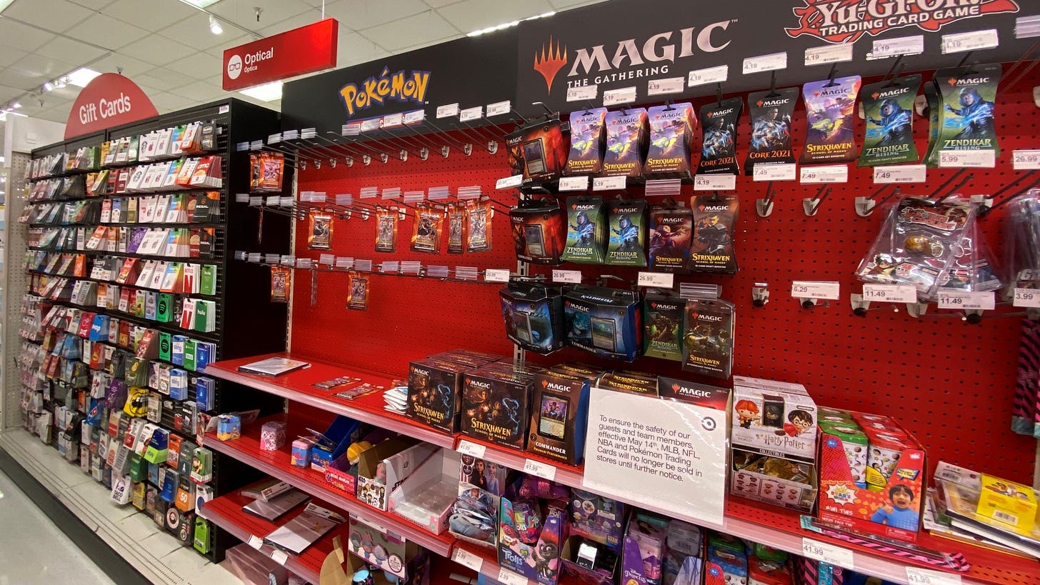 Target stops selling Pokémon and sports trading cards in stores