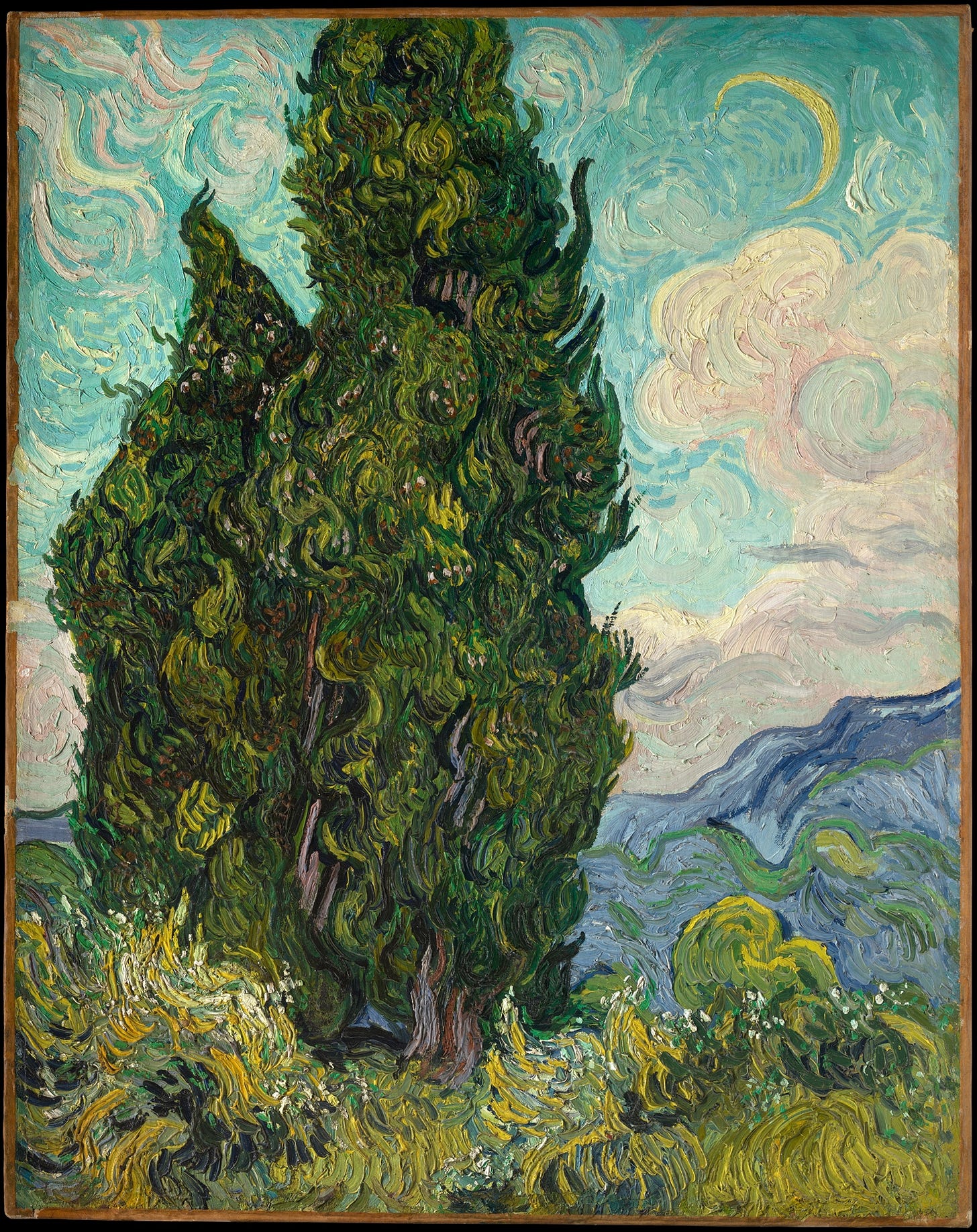 梵谷《Cypresses》|來源:The Metropolitan Museum of Art(公有領域) 梵谷《Cypresses》|來源:The Metropolitan Museum of Art(公有領域)