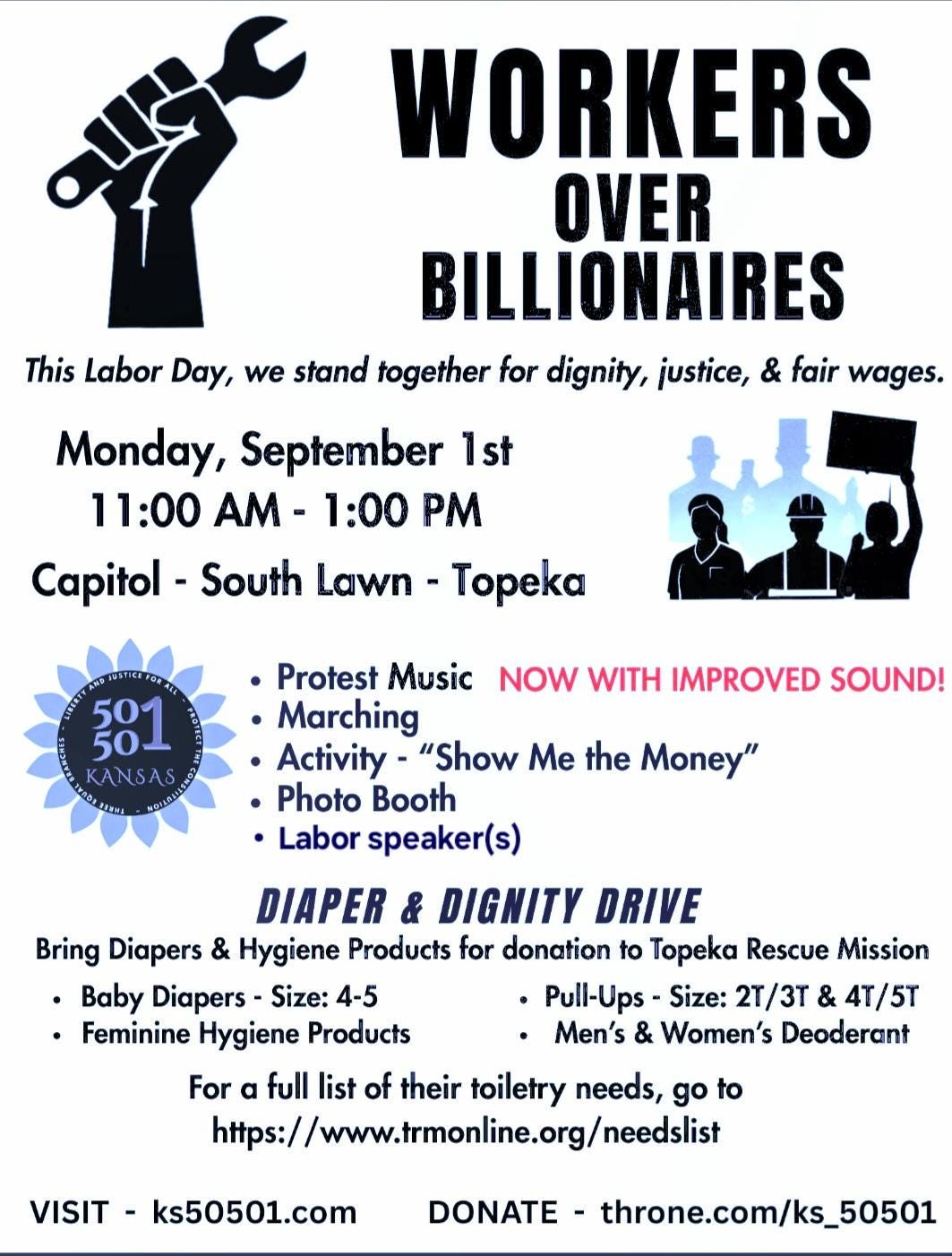 r/Kansas50501 - Labor Day Protest - Topeka