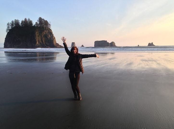 me upsetting beautiful scene @ second beach