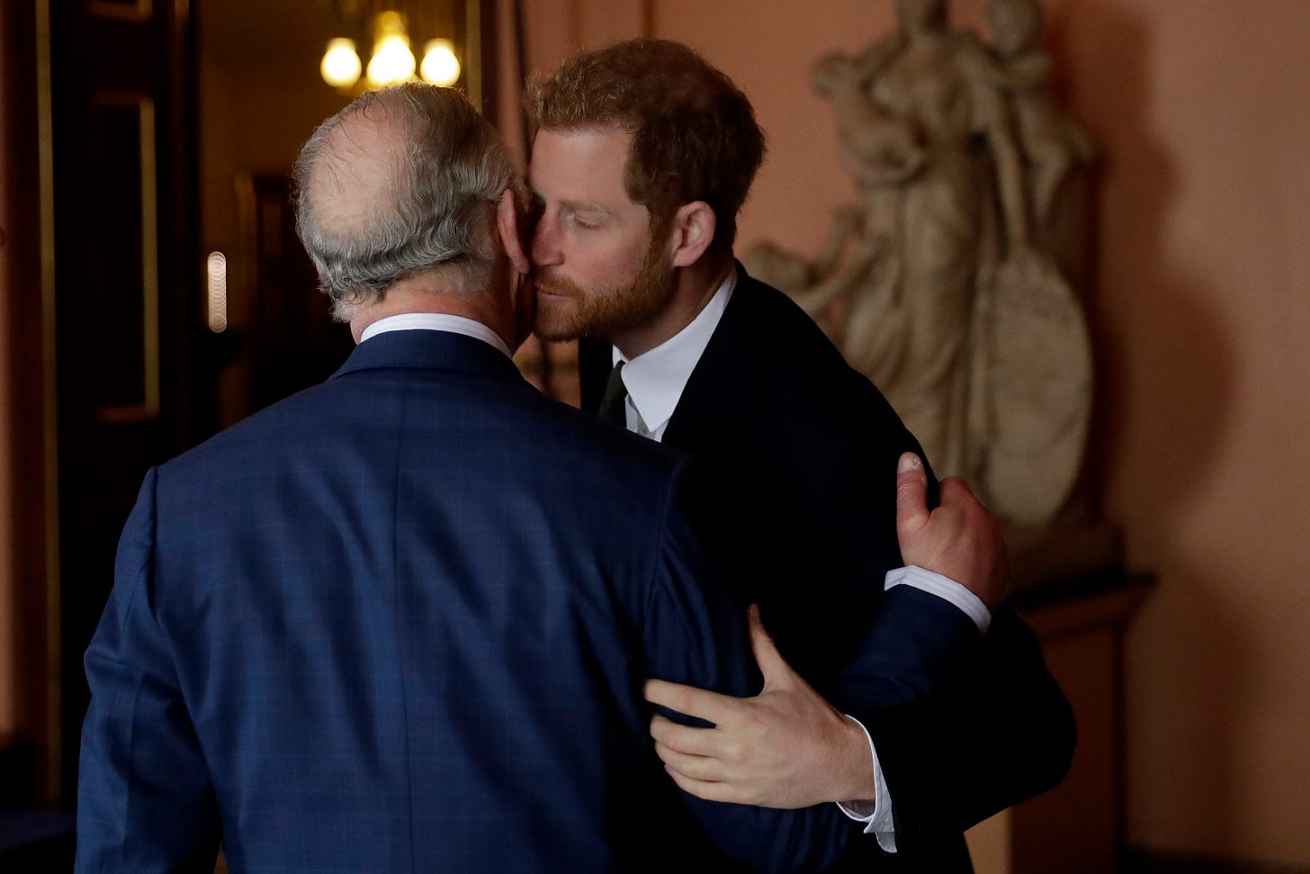 prince harry kissing king charles