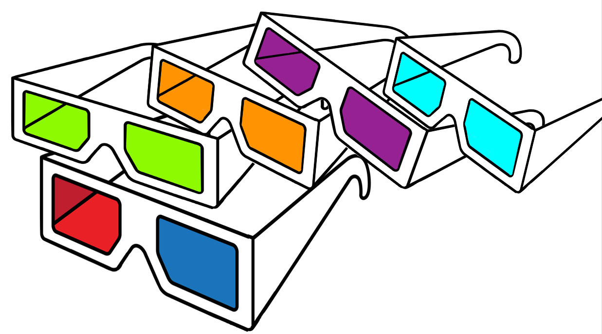 A stylized illustrationIllustration of colorful 3D glasses stacked together, representing how connection and understanding are enhanced through curiosity and shared experiences. Photo credit: AdobeStock CNuisin