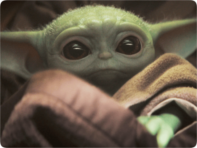"Baby Yoda" (Grogu) from Disney+ "The Mandalorian"