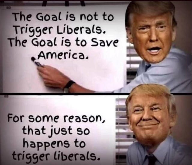 r/ConservativeMemes - What is Trumps Goal?