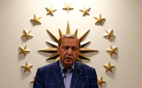 Turkish President Erdogan speaks during a news conference in Istanbul Turkish President Erdogan speaks during a news conference in Istanbul