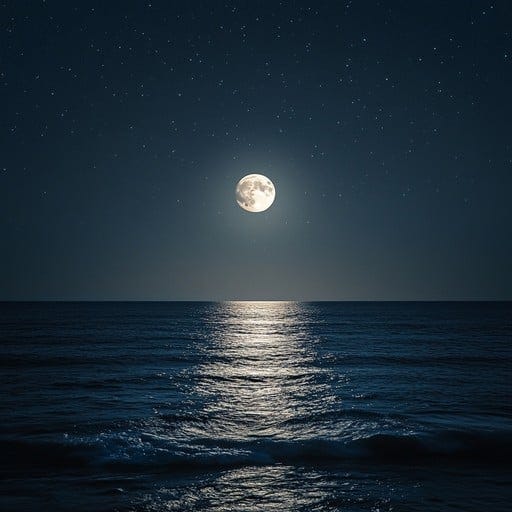 Free Moonlit ocean view Image - Moon, Ocean, Night | Download at StockCake