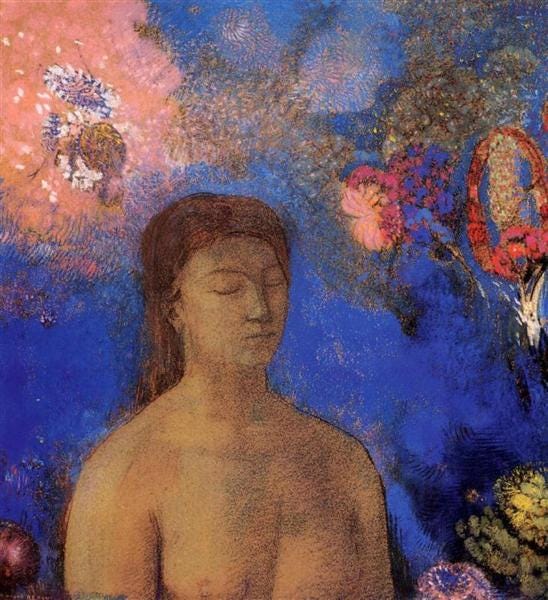 Closed Eyes, c.1895 - Odilon Redon