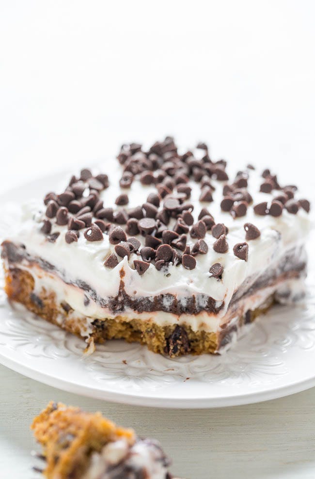 slice of Chocolate Chip Cookie Chocolate Lasagna slice of Chocolate Chip Cookie Chocolate Lasagna