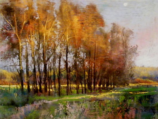 First Call, 18 x 24", Pastel © Tom Christopher Pastel Landscape Painting by Tom Christopher