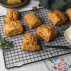 Sweet Potato Scones with Rosemary and Garlic
