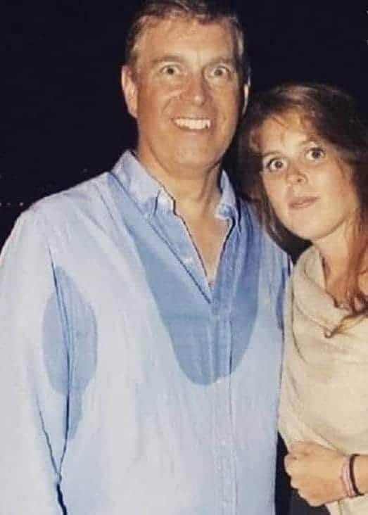 Prince Andrew sweating