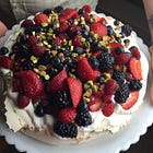 Berry Pavlova with Pistachios