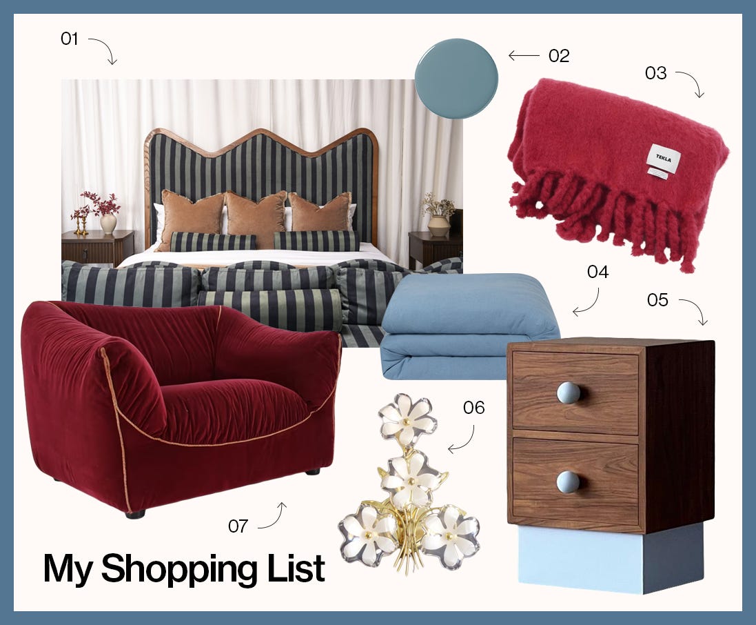 moody bedroom shopping list
