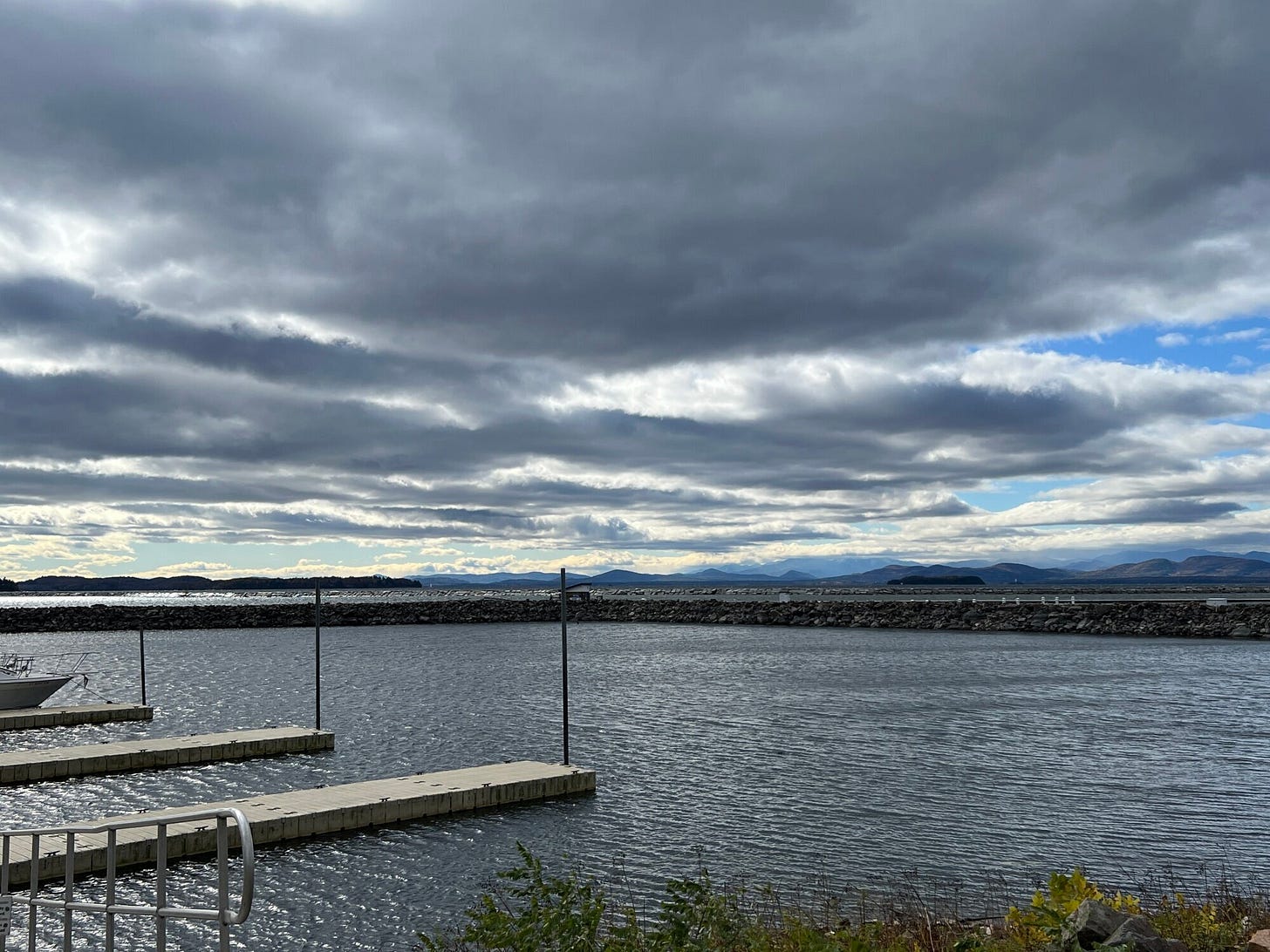 Lake Champlain looking toward the Adirondacks