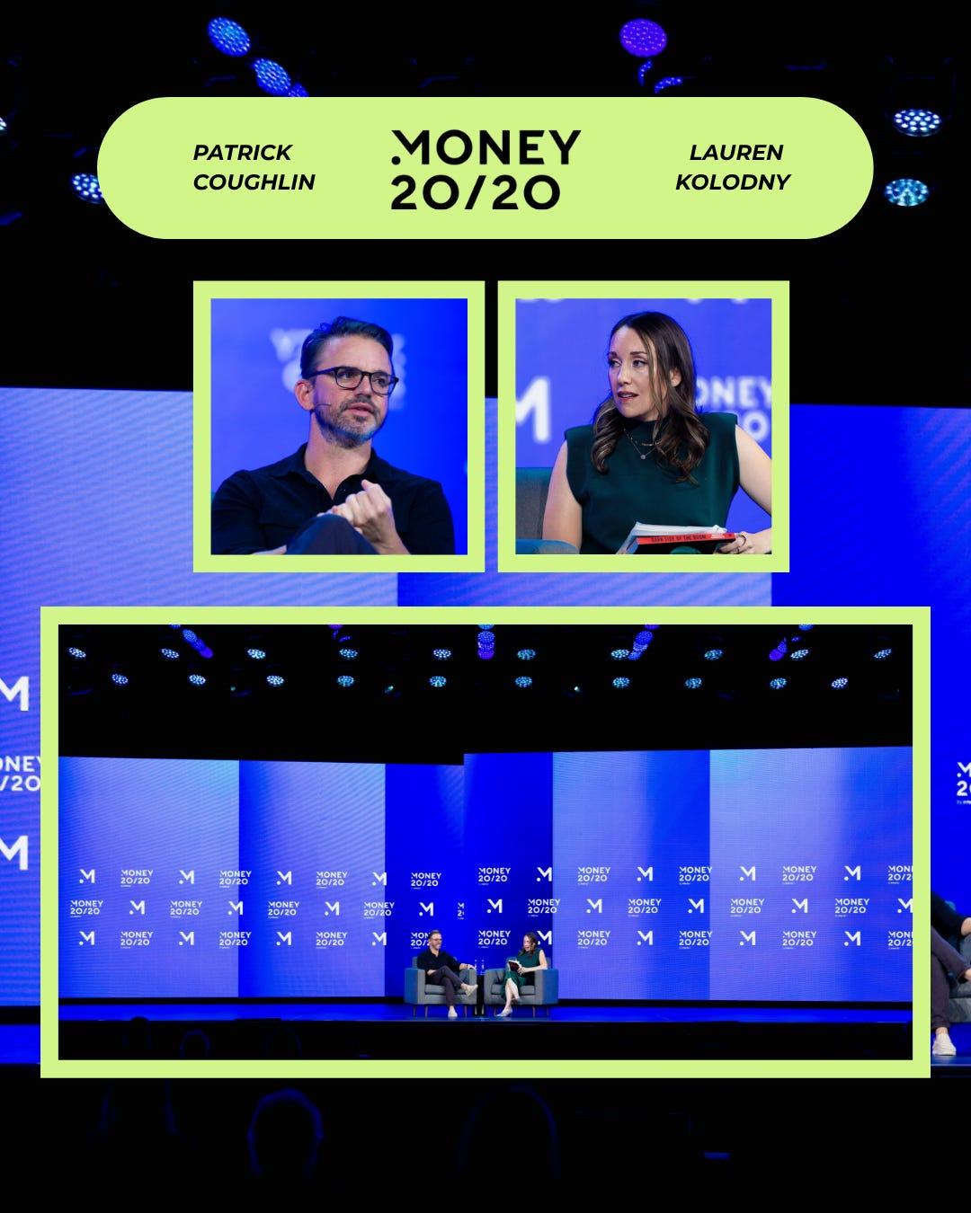 Lauren Kolodny of Acrew Capital and Savi CEO Patrick Coughlin on the main stage at Money20/20 USA 2026 in Las Vegas, discussing AI-powered scams, consumer fraud protection, and AI shopping agents. Lauren Kolodny of Acrew Capital and Savi CEO Patrick Coughlin on the main stage at Money20/20 USA 2026 in Las Vegas, discussing AI-powered scams, consumer fraud protection, and AI shopping agents.