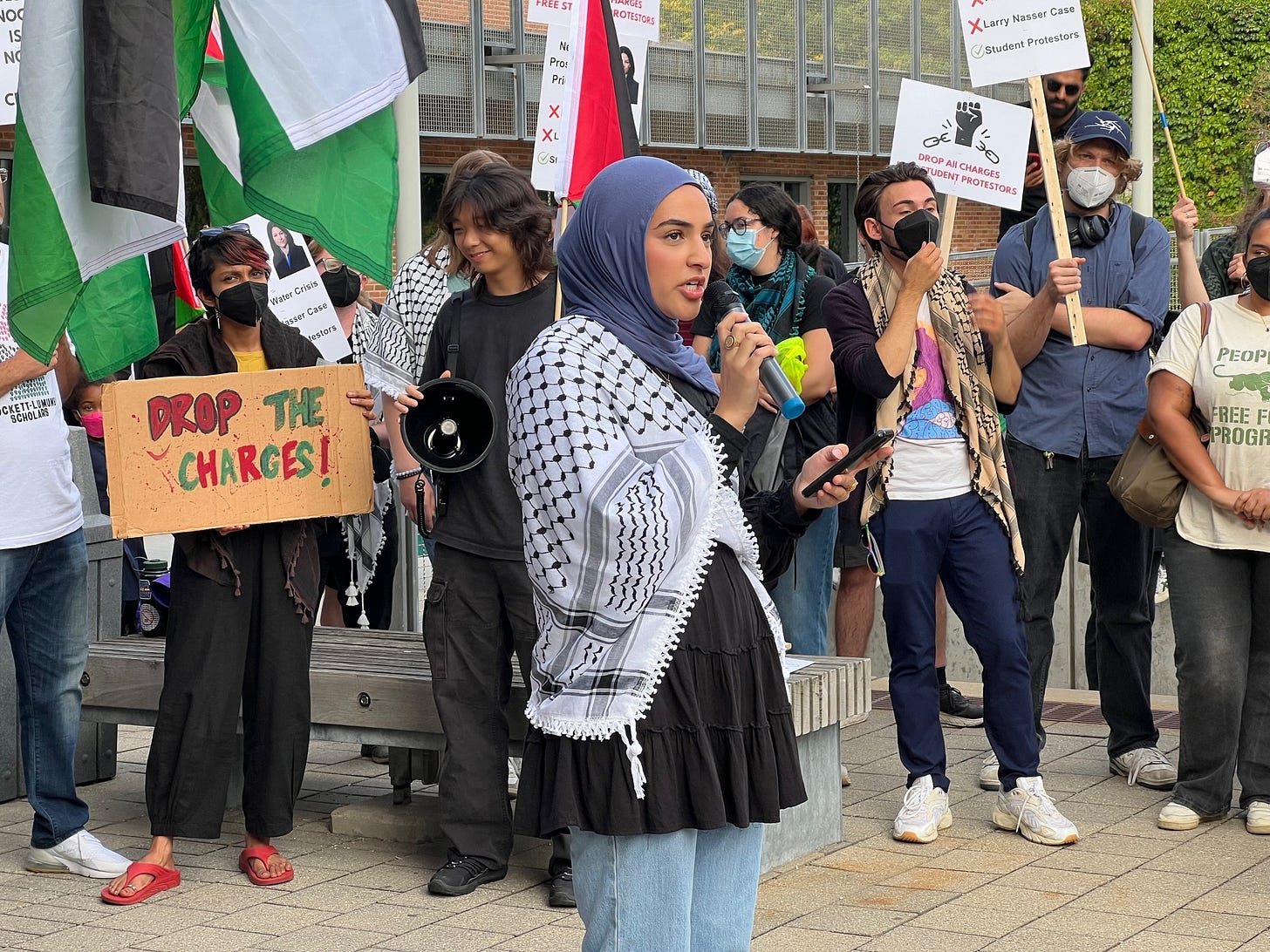 Pro-Palestinian protesters say charges are 'politicized,' demand AG drop them • Michigan Advance