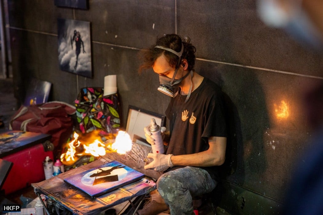 Protest spray paint Vladimir Grankovsky