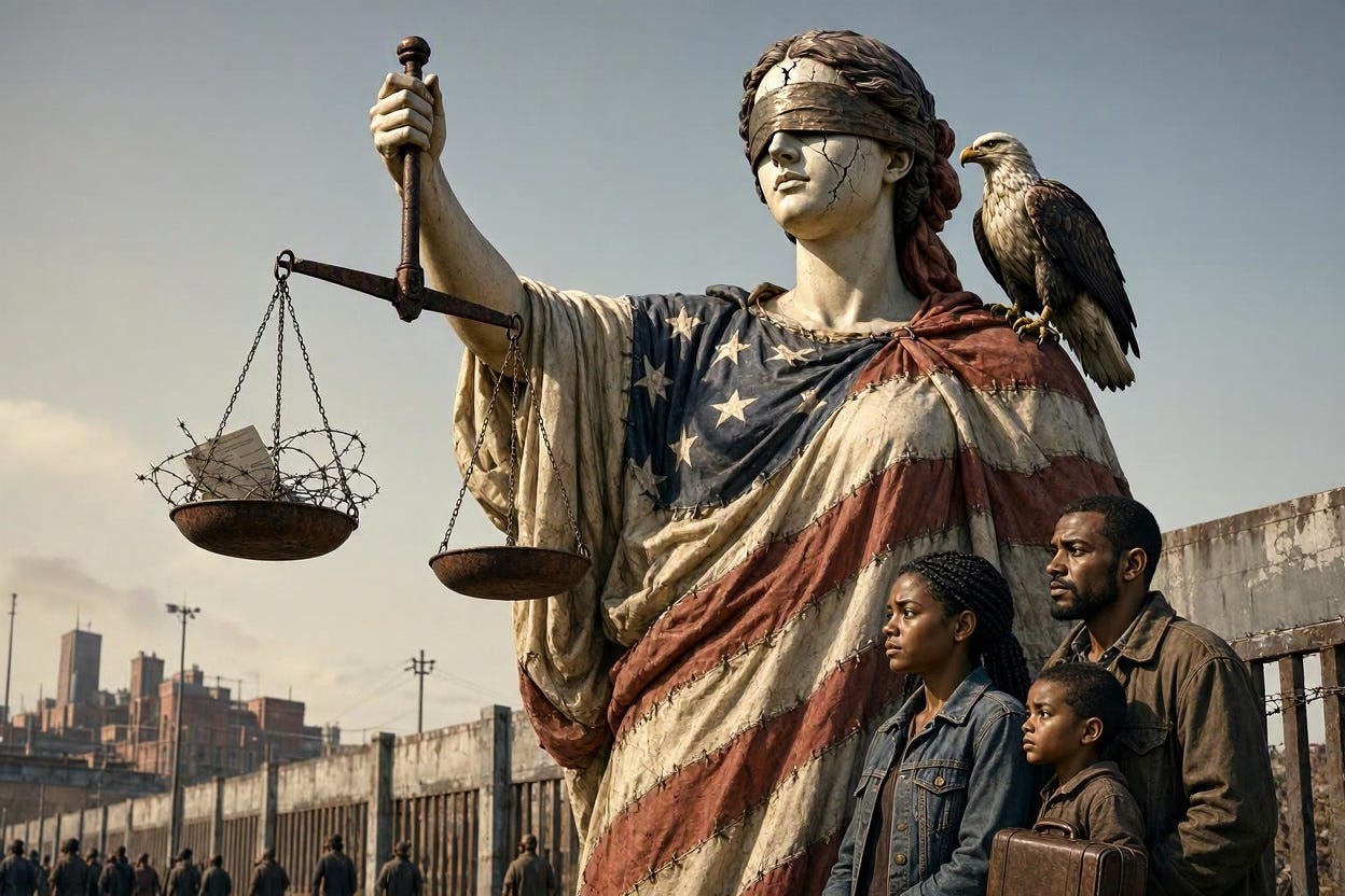 A portrait of American exceptionalism as a dangerous thing especially in regards to immigration issues. 