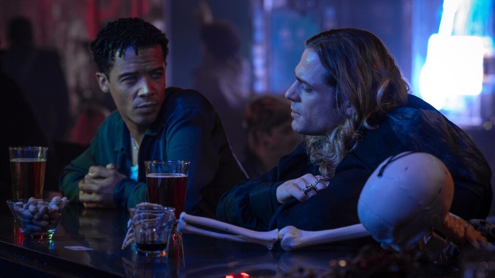 Louis and Lestat inside a bar drinking beer in Episode 6 of The Vampire Lestat Louis and Lestat inside a bar drinking beer in Episode 6 of The Vampire Lestat