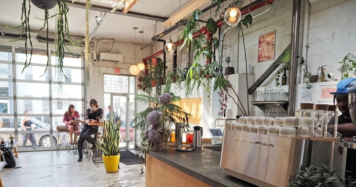Interior of See Coffee in New York City Interior of See Coffee in New York City