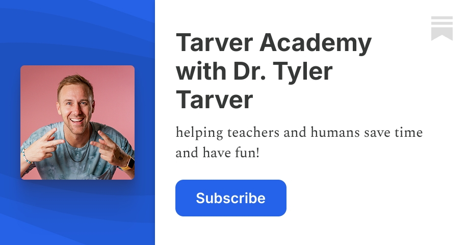 Tarver Academy with Dr. Tyler Tarver | Substack